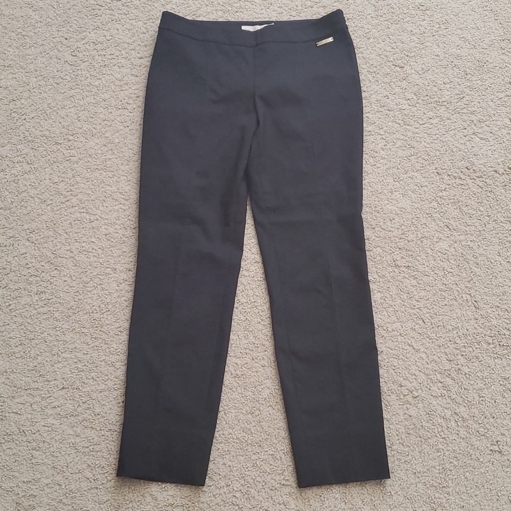 Tory Burch Callie Womens skinny slim cropped ankle side zip dress pants 2 - Picture 5 of 14
